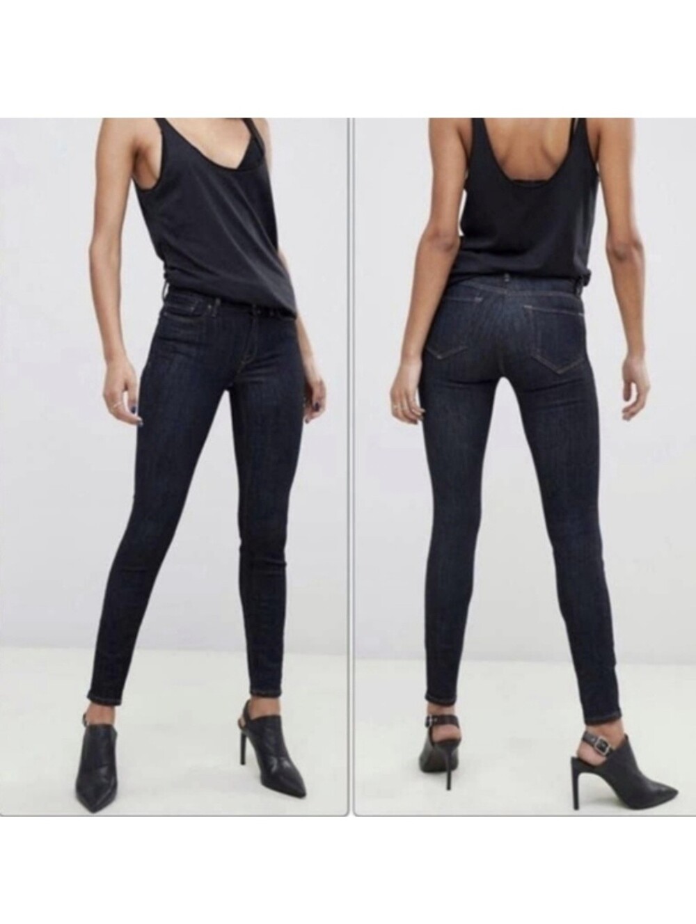 All Saints Jeans Grace Dark Wash Skinny
